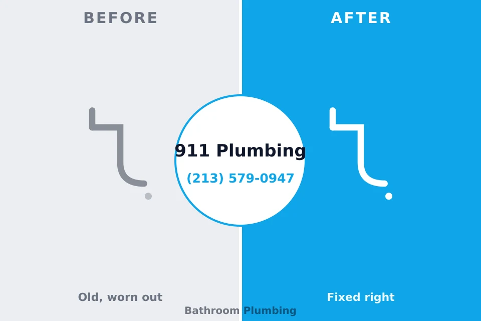 Before and after: plumbing repair Elmwood Place, OH